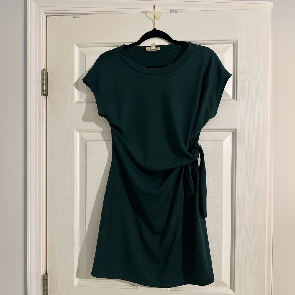 See You Monday Dark Green Mini Dress